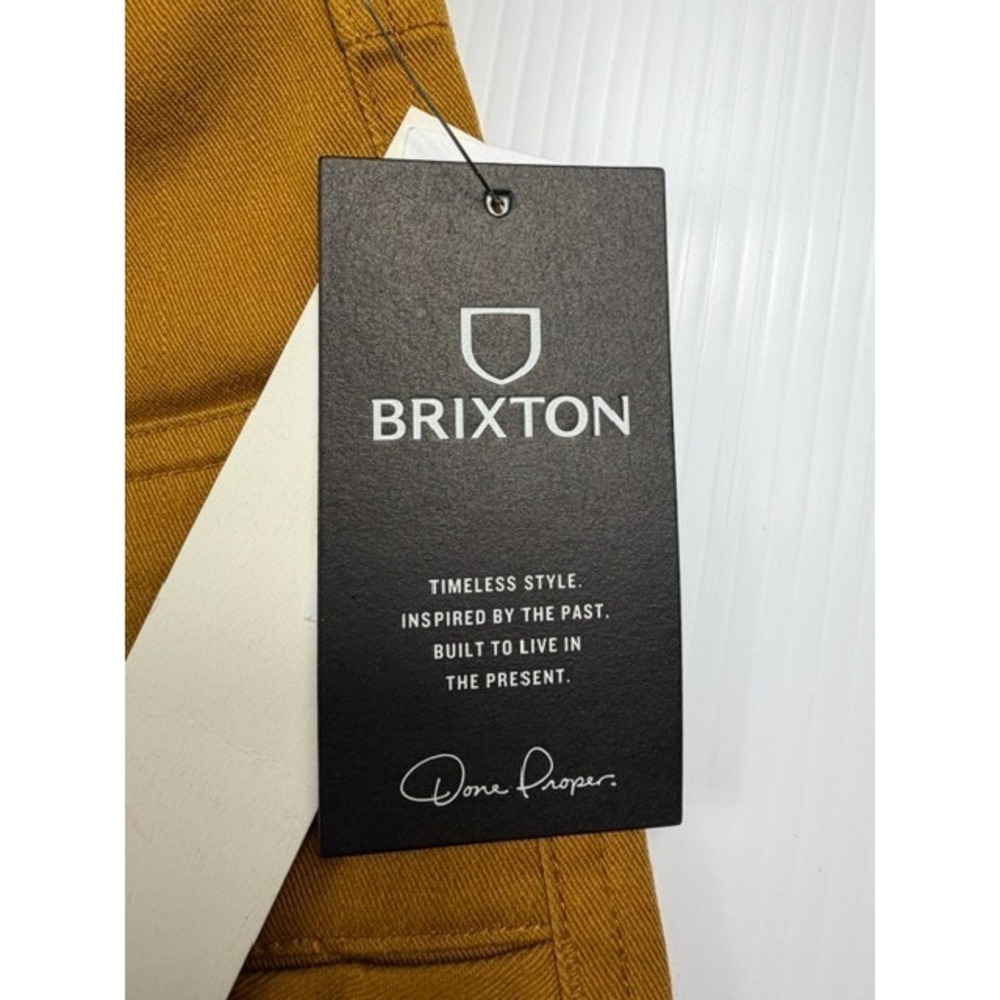 Brixton Shorts Mens Carpenter Utility Stretch 33 Golden Brown Relaxed Workwear - Picture 10 of 16